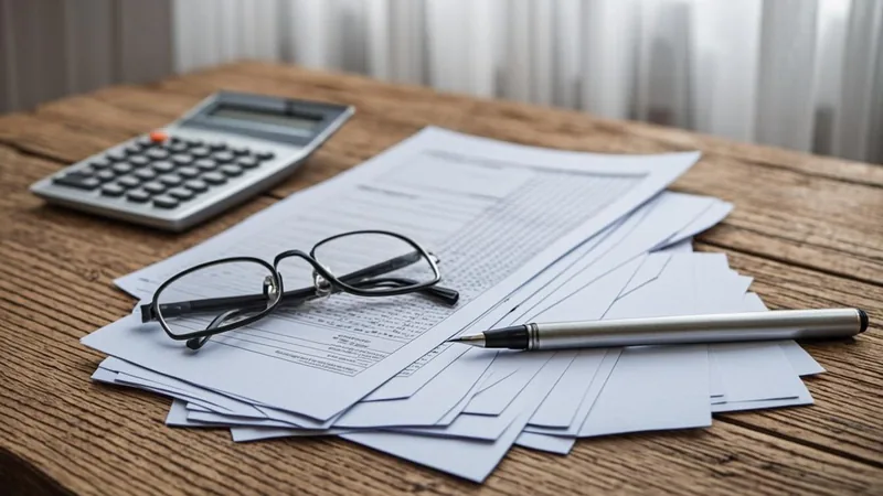 Calculator and payroll documents arranged on a desk for income planning