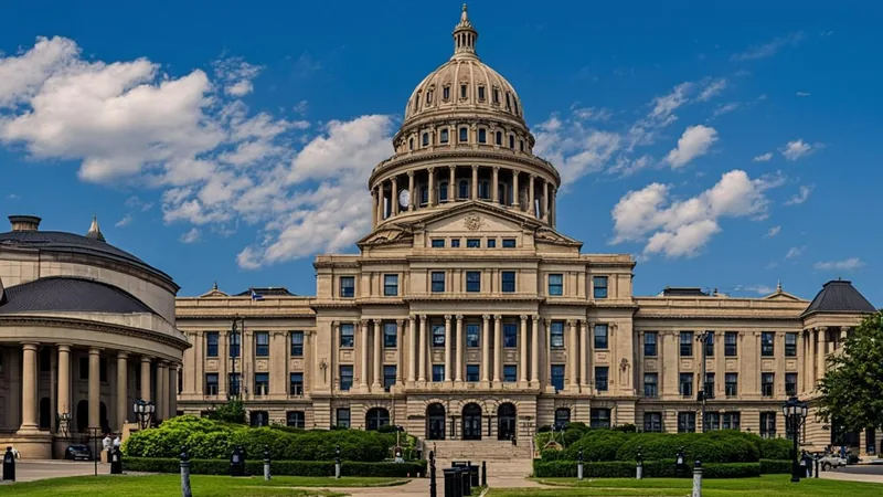 State capitol building exterior under a clear sky