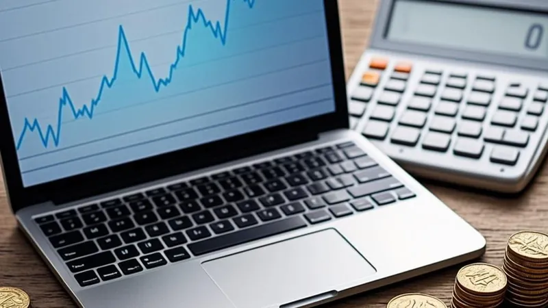 Calculator and coins illustrating the same capital gains gain taxed two ways
