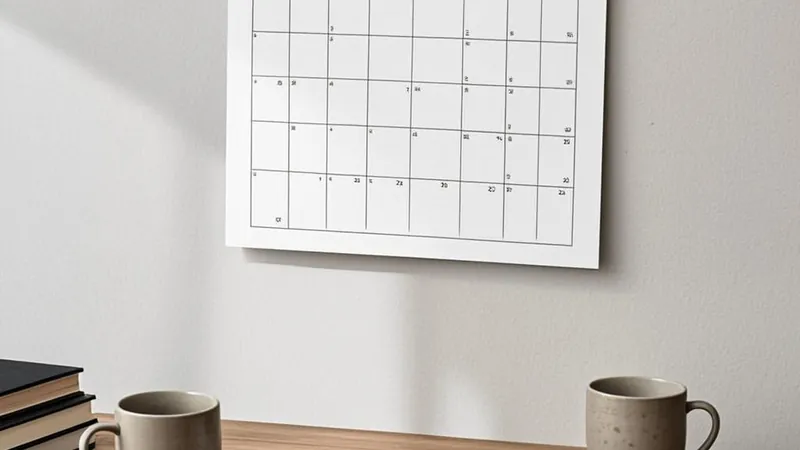 Wall calendar and coffee representing spreading sales across tax years