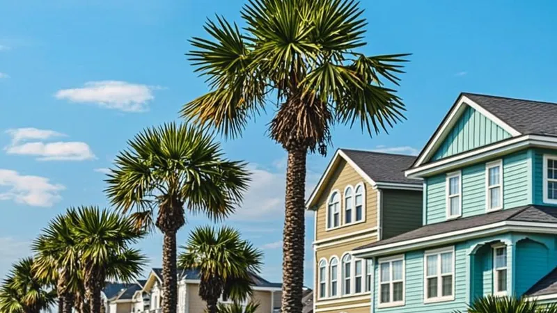 Palm-lined Florida street representing the state with no income tax