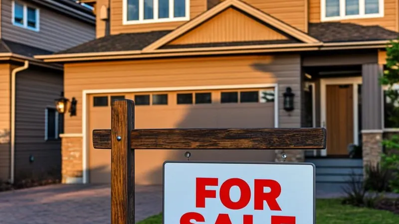 A sold sign in front of a suburban home at golden hour