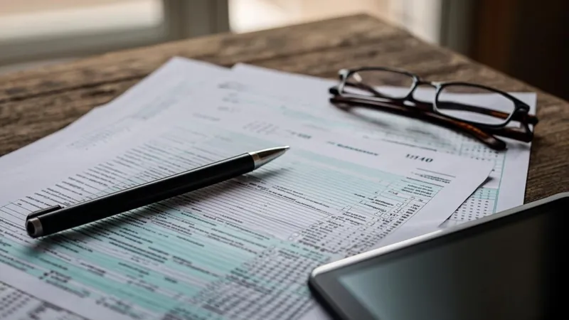 Tax forms and pen on a desk prepared for hobby income reporting