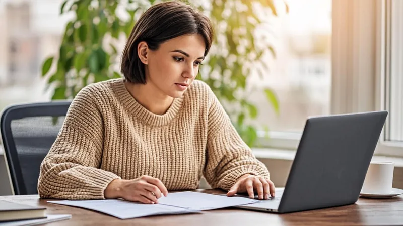 Person reviewing tax planning documents and bracket worksheets at a home office desk