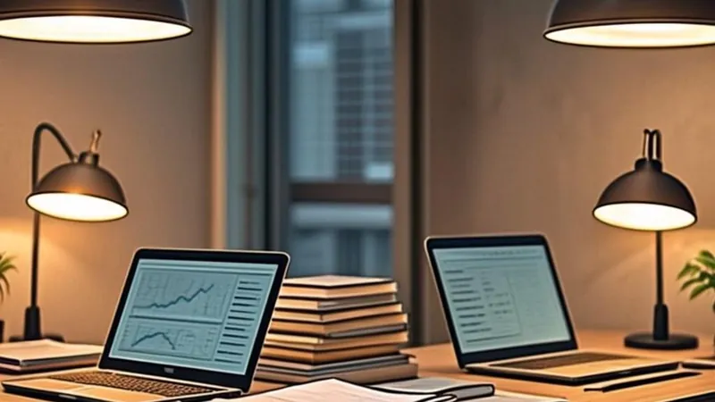Two lamps lighting two separate desks in one room