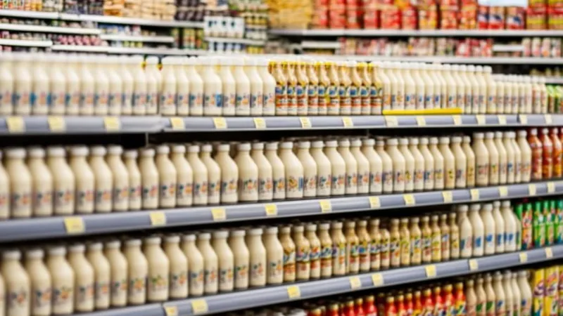 Store shelf with price tags representing inflation resetting bond rates