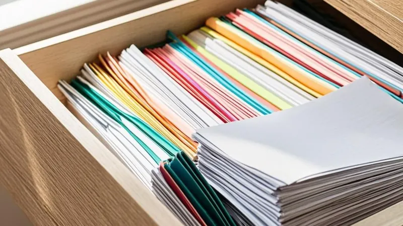 Organized drawer representing a mixed stash of bonds redeemed in order