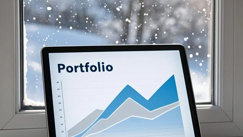 Winter desk with tablet representing a December portfolio review