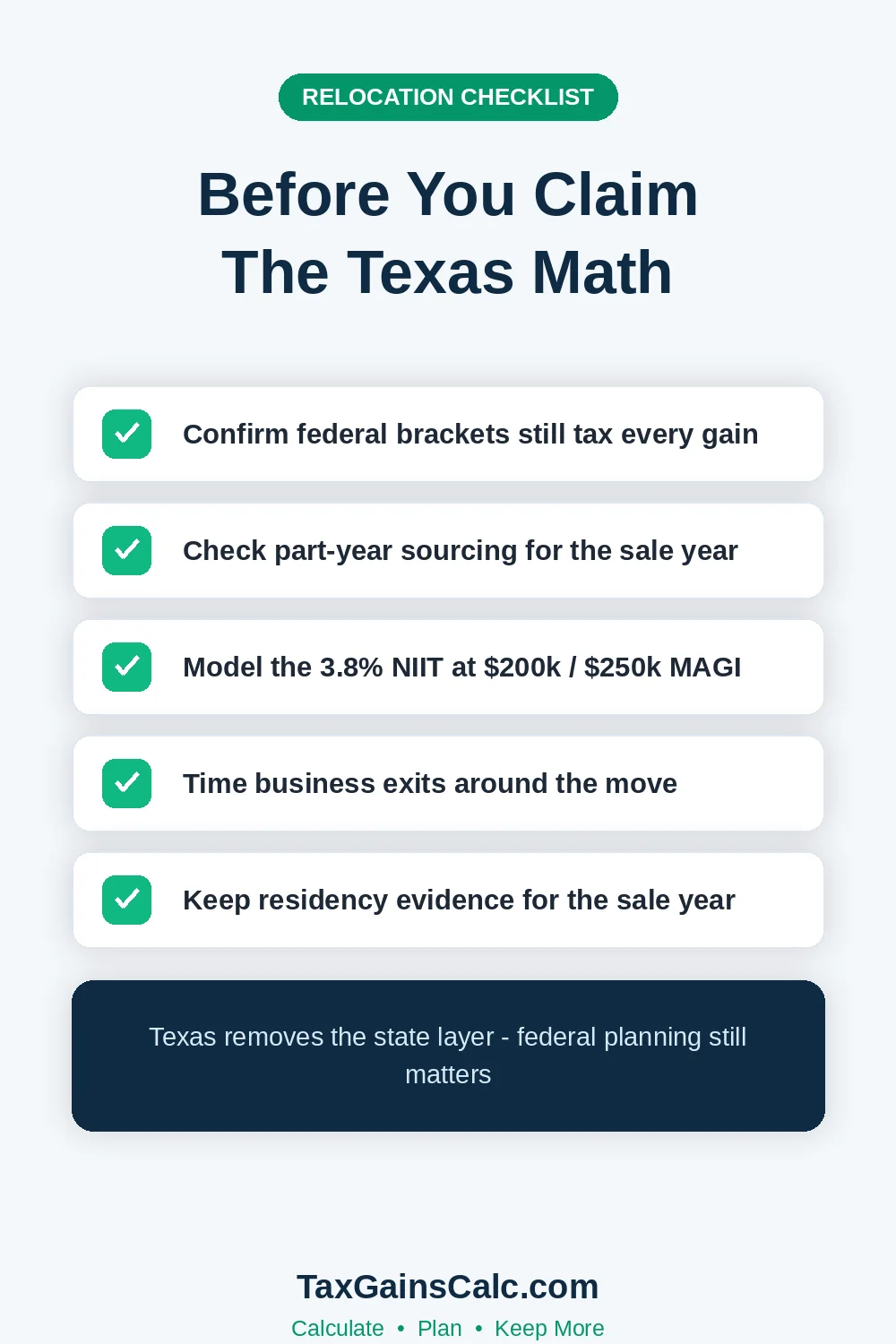 Relocation checklist for investors moving to Texas